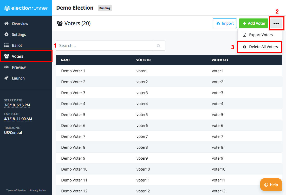 Export Election Voters